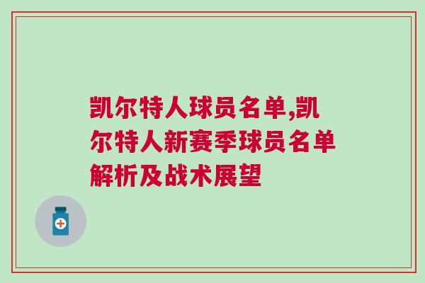 凱爾特人球員名單,凱爾特人新賽季球員名單解析及戰(zhàn)術(shù)展望